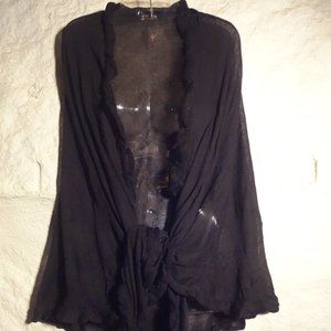 Black Gauze Shawl 100% acrylic OSFM